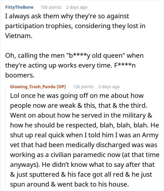 Reddit thread discussing clever revenge; users share stories about dealing with difficult neighbors. Reddit thread discussing clever revenge; users share stories about dealing with difficult neighbors.