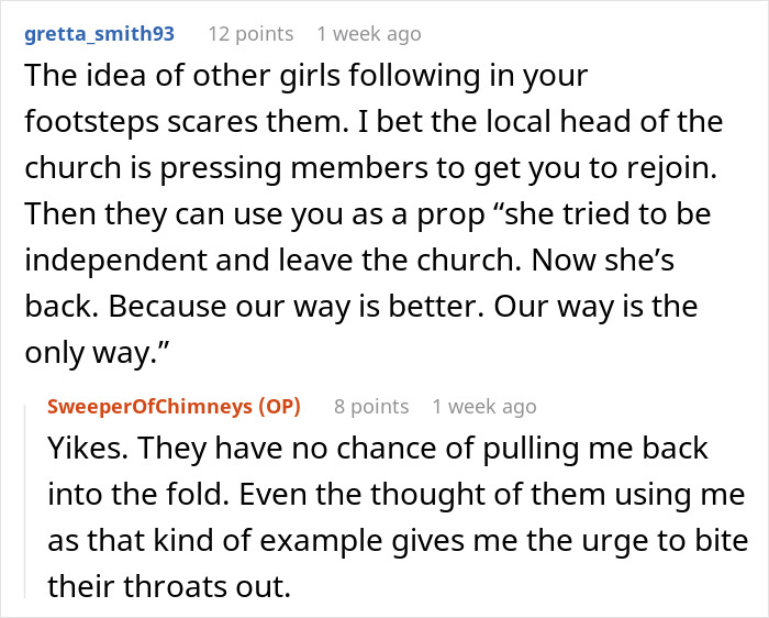 Reddit discussion involving persistent Mormons debating church influence and personal independence. Reddit discussion involving persistent Mormons debating church influence and personal independence.