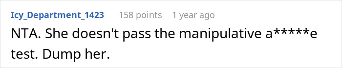 Comment criticizing someone for failing a test. Comment criticizing someone for failing a test.