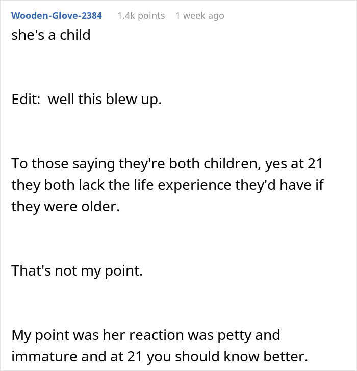 Text exchange discussing immaturity and life experience in a proposal rejection situation. Text exchange discussing immaturity and life experience in a proposal rejection situation.