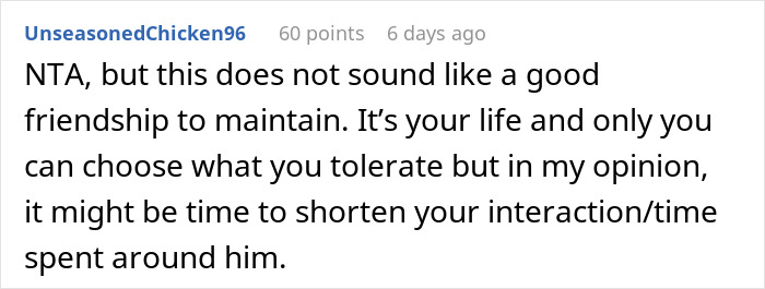 Online comment advises someone to reconsider a friendship after being judgmental over mispronunciation. Online comment advises someone to reconsider a friendship after being judgmental over mispronunciation.