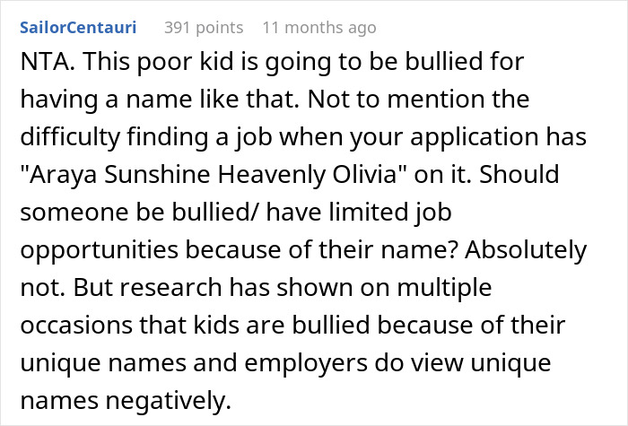 “AITA For Telling My Sister That Her Baby Name Is Weird?” “AITA For Telling My Sister That Her Baby Name Is Weird?”