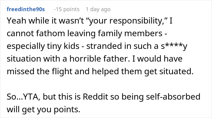 Reddit comment discussing responsibility in the context of family and alcohol-related issues. Reddit comment discussing responsibility in the context of family and alcohol-related issues.