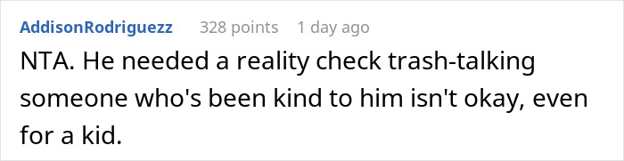 Comment discussing a reality check for a game-related situation, highlighting behavior issues. Comment discussing a reality check for a game-related situation, highlighting behavior issues.