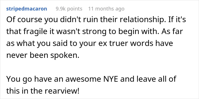 Comment discussing relationship advice and moving on, related to ex-husband regrets after divorce. Comment discussing relationship advice and moving on, related to ex-husband regrets after divorce.