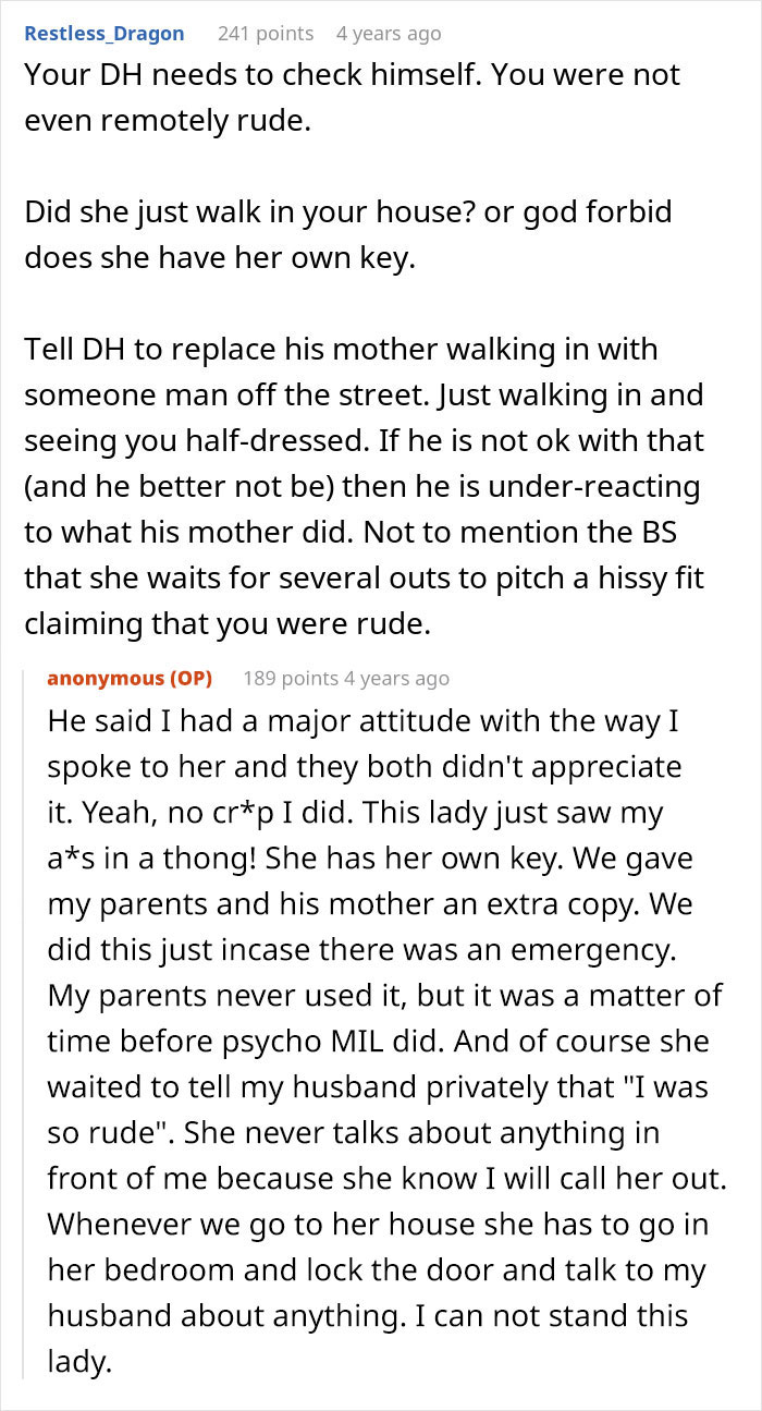 Text exchange about MIL arriving unannounced, sparking discussion on needing advance notice for visits. Text exchange about MIL arriving unannounced, sparking discussion on needing advance notice for visits.