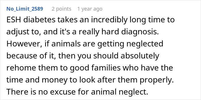 Text discussing chores and animal neglect in relation to diabetes diagnosis debates. Text discussing chores and animal neglect in relation to diabetes diagnosis debates.