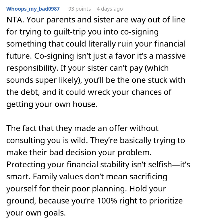 Text discussing financial stability and the importance of protecting financial interests in family conflicts. Text discussing financial stability and the importance of protecting financial interests in family conflicts.