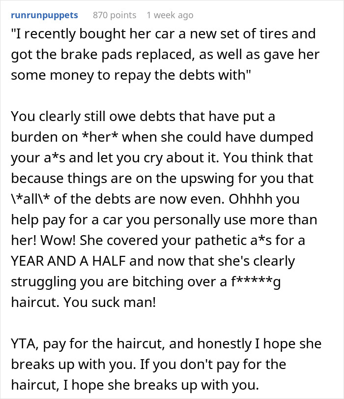 Text discussion highlighting a woman's decision to leave her boyfriend due to his lack of self-awareness. Text discussion highlighting a woman's decision to leave her boyfriend due to his lack of self-awareness.