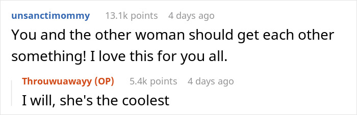 Reddit thread about women opting out of planning Secret Santa, showing user comments. Reddit thread about women opting out of planning Secret Santa, showing user comments.