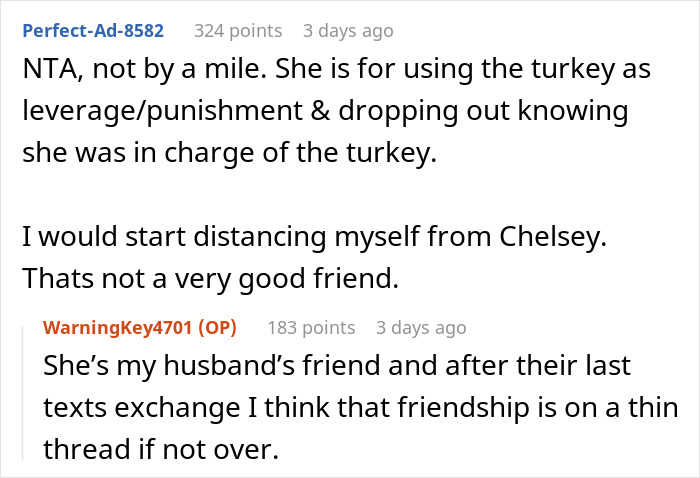 Comments discussing the actions of a woman taking a Thanksgiving turkey after being told she couldn’t bring her dog. Comments discussing the actions of a woman taking a Thanksgiving turkey after being told she couldn’t bring her dog.