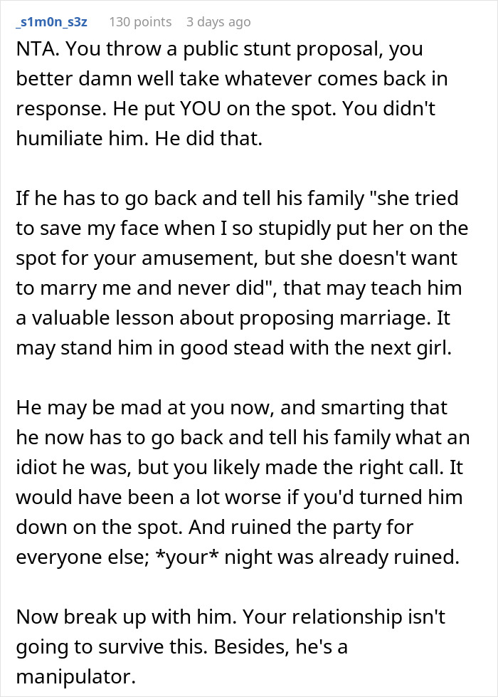 Text discussion on public proposal and turning it down in private. Text discussion on public proposal and turning it down in private.