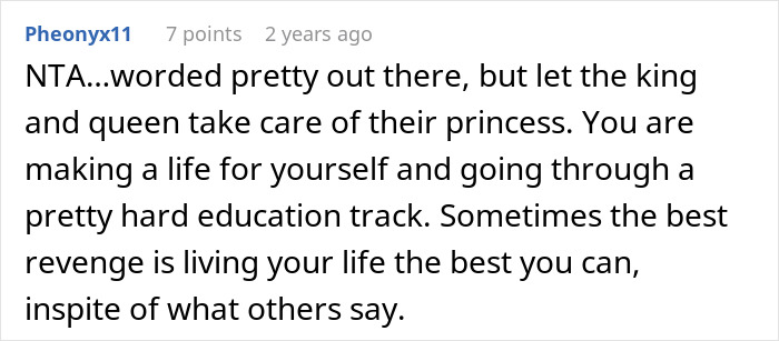 Comment supporting refusal of babysitting sister's kids for vacation. Comment supporting refusal of babysitting sister's kids for vacation.