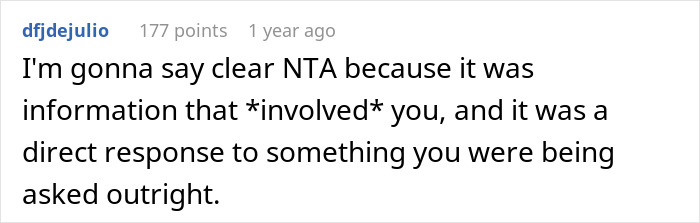 Reddit comment discussing involvement in family matters, referencing a father and his actions toward his daughter. Reddit comment discussing involvement in family matters, referencing a father and his actions toward his daughter.