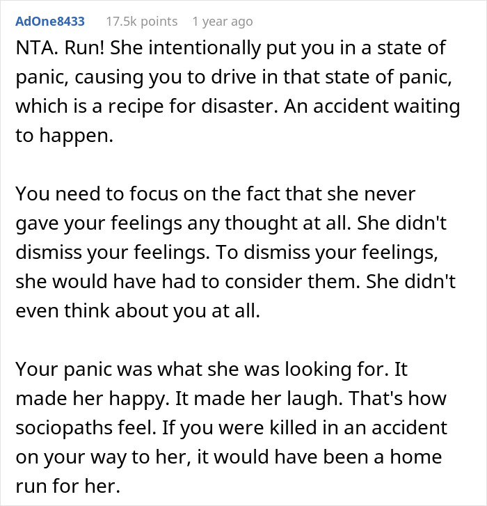 Reddit comment discussing relationship dynamics and emotional responses. Reddit comment discussing relationship dynamics and emotional responses.
