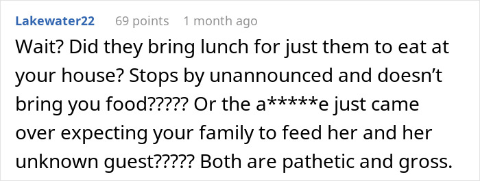 A social media post reacting to unexpected visitors arriving unannounced. A social media post reacting to unexpected visitors arriving unannounced.