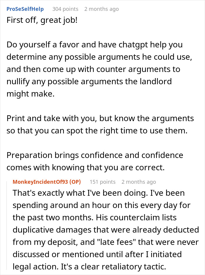 Discussion on Greedy Landlord dispute, advice on using ChatGPT for counterarguments, tenant shares courtroom preparation. Discussion on Greedy Landlord dispute, advice on using ChatGPT for counterarguments, tenant shares courtroom preparation.
