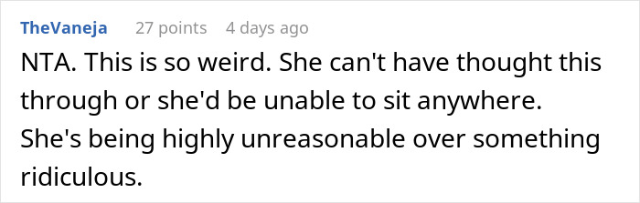 Comment about fiance's demand to sell car due to ex's past use, calling it unreasonable and ridiculous. Comment about fiance's demand to sell car due to ex's past use, calling it unreasonable and ridiculous.