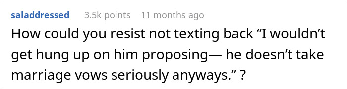 Text comment discussing ex-husband's disregard for marriage vows, reflecting on 17-year marriage regret. Text comment discussing ex-husband's disregard for marriage vows, reflecting on 17-year marriage regret.