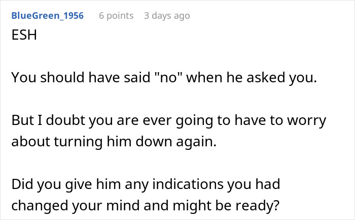 Comment discussing a public proposal and the implications of turning it down in private. Comment discussing a public proposal and the implications of turning it down in private.