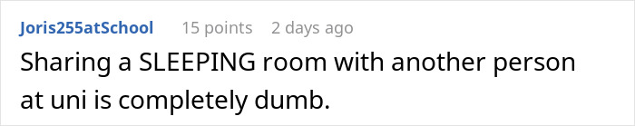 Comment about university roommates and shared sleeping space issues related to insomnia and compliance. Comment about university roommates and shared sleeping space issues related to insomnia and compliance.