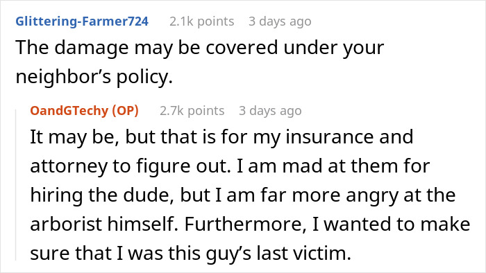“I Told You So”: Dodgy Arborist Ignores Warning, Causes $300K Damage, Regrets It Fast “I Told You So”: Dodgy Arborist Ignores Warning, Causes $300K Damage, Regrets It Fast