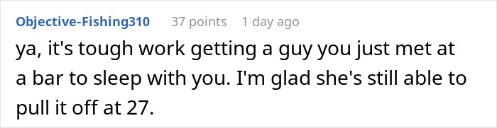 Screenshot of a comment discussing a challenging situation with a girlfriend at age 27. Screenshot of a comment discussing a challenging situation with a girlfriend at age 27.