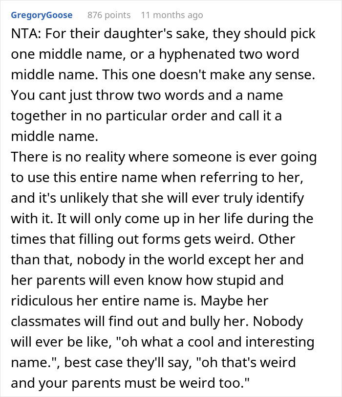 “AITA For Telling My Sister That Her Baby Name Is Weird?” “AITA For Telling My Sister That Her Baby Name Is Weird?”