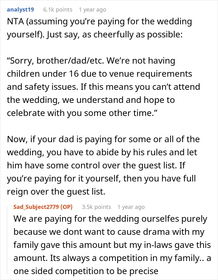 Text conversation about wedding guest list issues, focusing on family dynamics and the couple's dream wedding. Text conversation about wedding guest list issues, focusing on family dynamics and the couple's dream wedding.