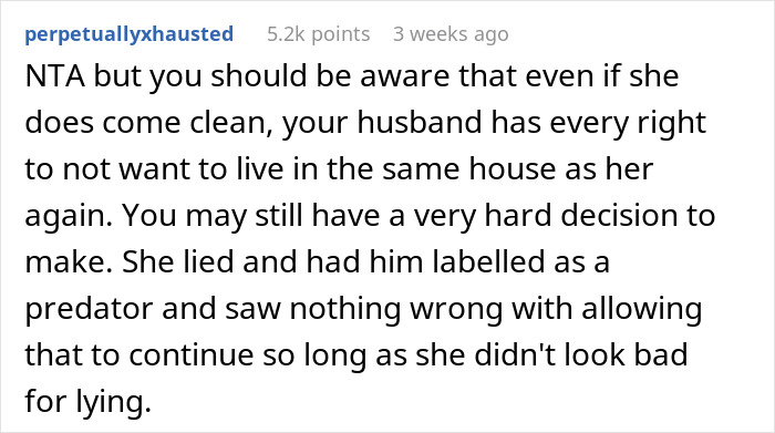 Screenshot of a Reddit comment discussing consequences of a teen lying about her stepdad being a creep. Screenshot of a Reddit comment discussing consequences of a teen lying about her stepdad being a creep.
