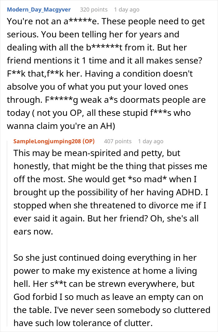 Reddit comments discussing marriage issues and seeking an apology. Reddit comments discussing marriage issues and seeking an apology.