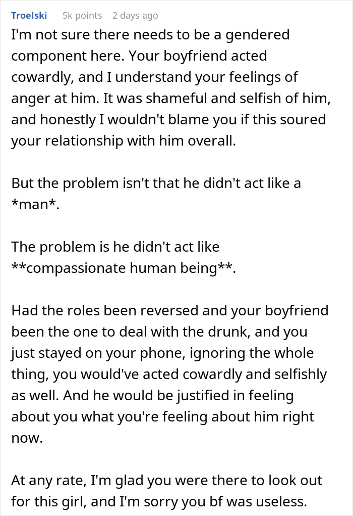 Text conversation about changing opinions on boyfriend's behavior. Text conversation about changing opinions on boyfriend's behavior.