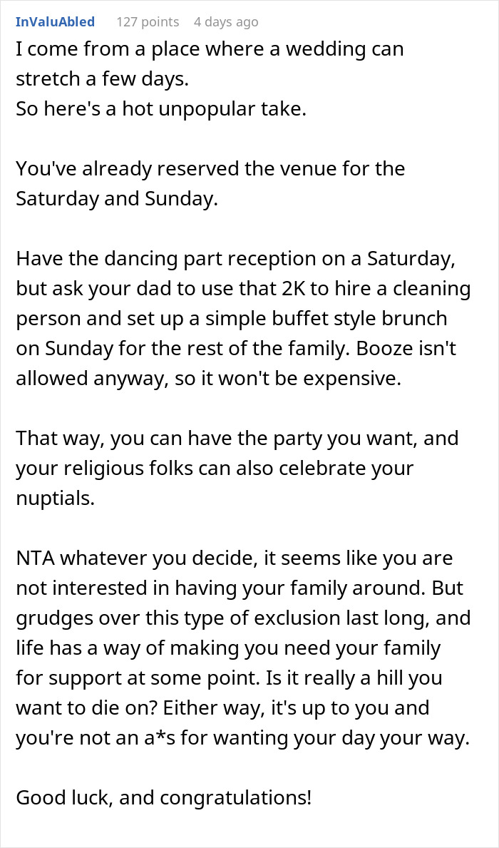 Text discussing wedding planning advice related to a multi-day celebration. Text discussing wedding planning advice related to a multi-day celebration.