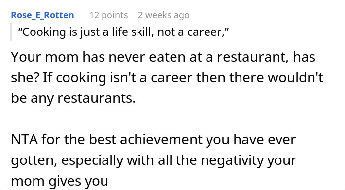 Mom Disappointed Daughter Thinks Winning Cooking Contest Is An Achievement Mom Disappointed Daughter Thinks Winning Cooking Contest Is An Achievement