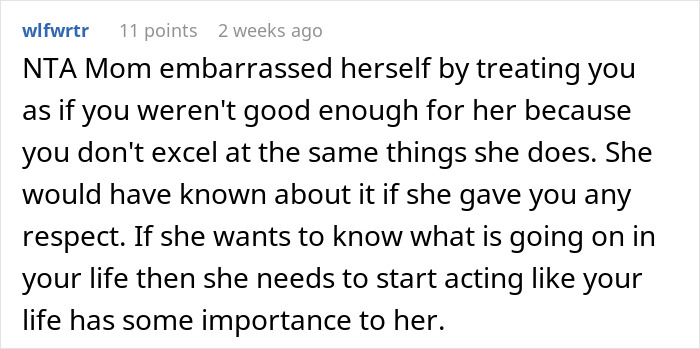 Mom Disappointed Daughter Thinks Winning Cooking Contest Is An Achievement Mom Disappointed Daughter Thinks Winning Cooking Contest Is An Achievement