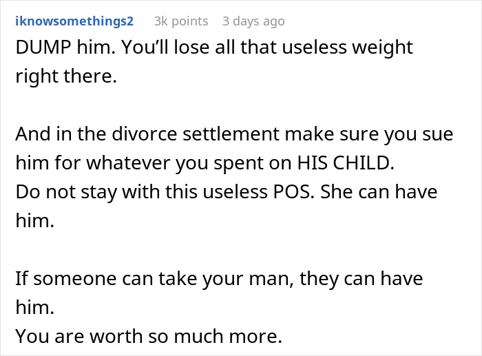 Text comment discussing advice on dealing with a neighbour-daughter-husband-affair situation. Text comment discussing advice on dealing with a neighbour-daughter-husband-affair situation.