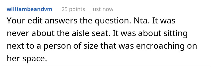 Reddit comment discussing a seat exchange related to mobility issues and space on a flight. Reddit comment discussing a seat exchange related to mobility issues and space on a flight.