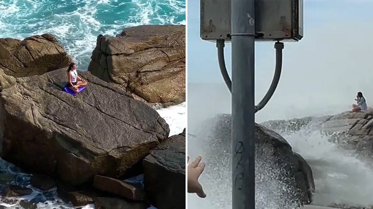 Actress Tragically Swept Away By Giant Wave While Meditating On Yoga Mat On Cliffside Beauty Spot