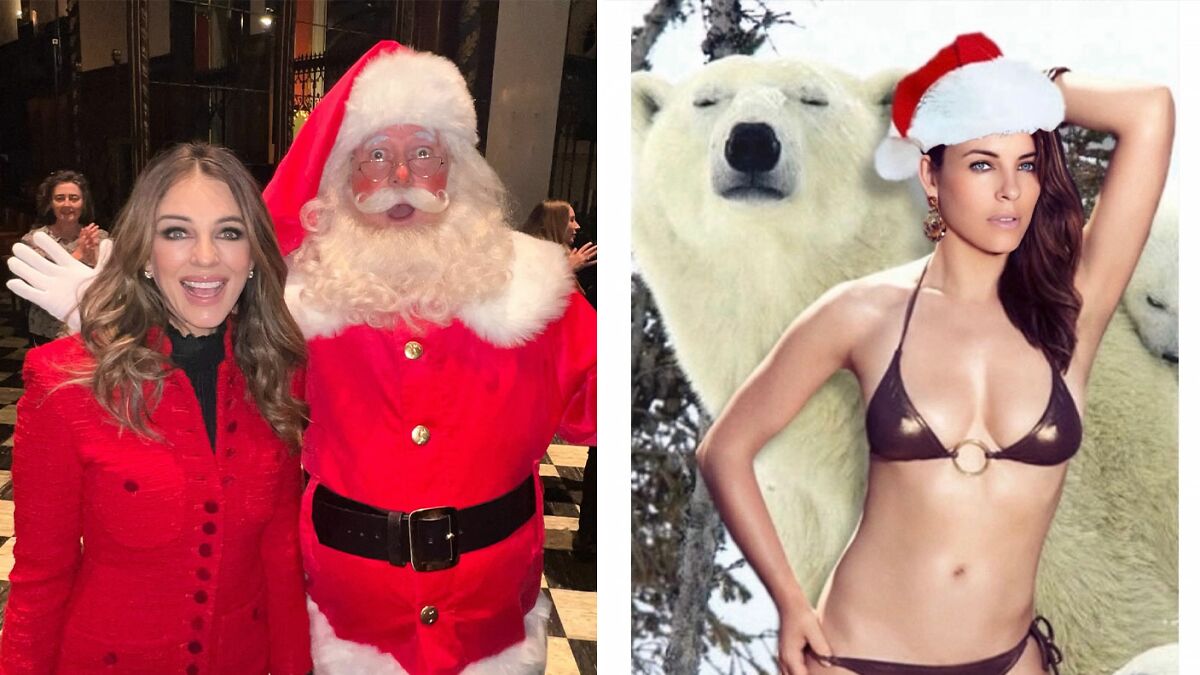 Elizabeth Hurley’s Racy Bikini Photo For Christmas Has Fans Gushing: “Mr Hurley Is A Lucky Man”