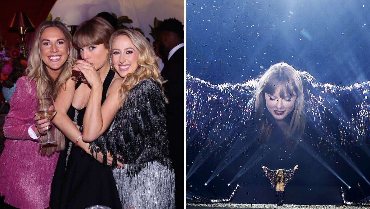 Taylor Swift’s “Blurred” Ring Finger In Wrap Party Pics Sparks More Travis Kelce Engagement Rumors