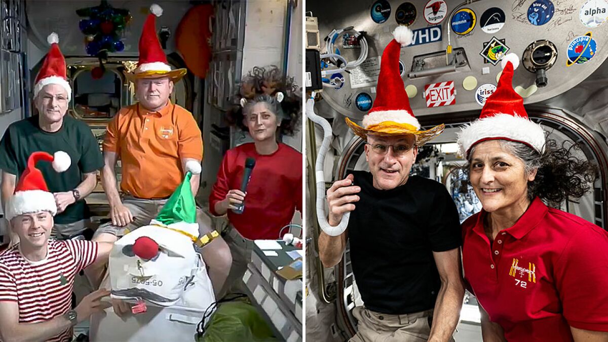 Festive Photo Of Stranded Astronauts Sparks Conspiracy Theories: “Something Fishy Is Going On”