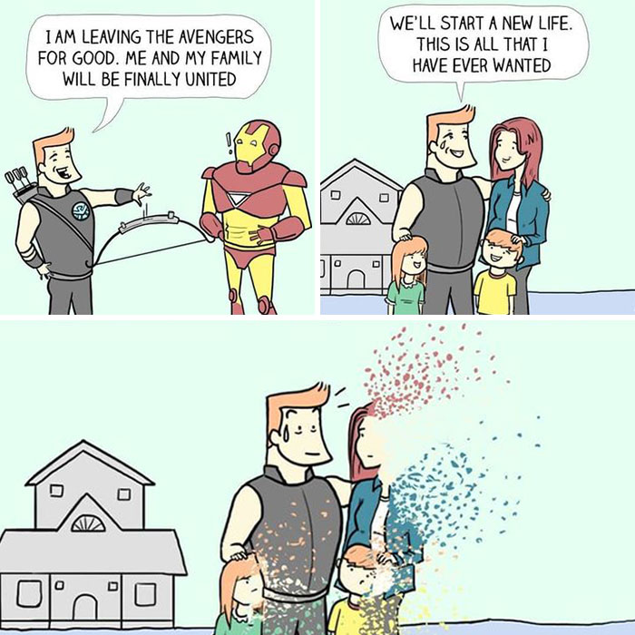 28 Funny Superhero Comics With Unexpected Endings That Range From Cute To Dark Humor (New Pics)