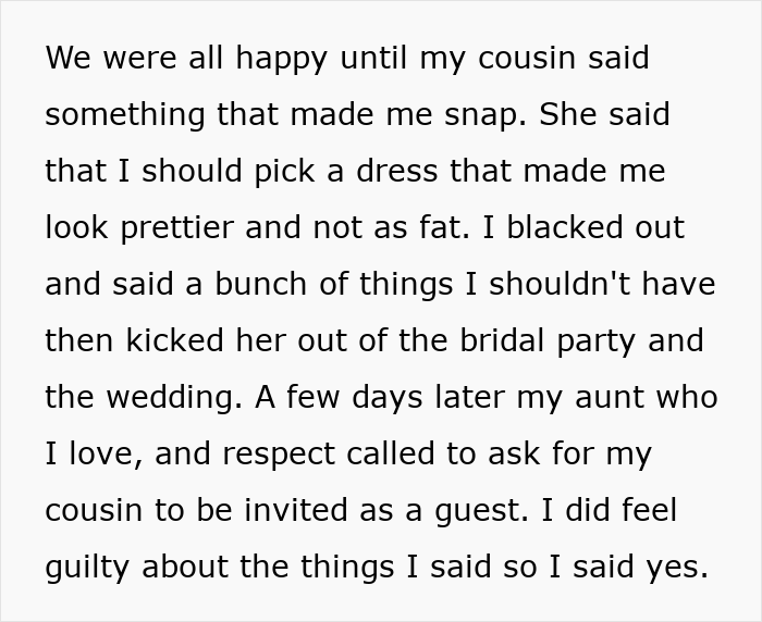 &ldquo;I Wanted To Cry&rdquo;: Bride Embarrasses Cousin By Having Her Thrown Out By Security For Her Dress