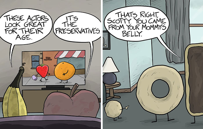 30 Fun And Flavorful One-Panel Comics By Nate Fakes For Hungry Minds
