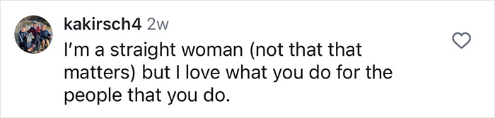 Positive comment supporting inclusive hairdresser. Positive comment supporting inclusive hairdresser.