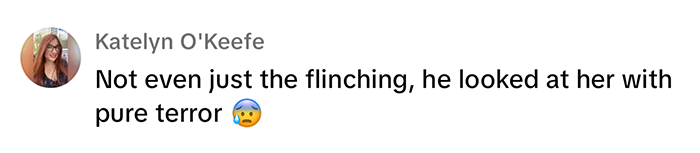 Comment on viral momfluencer video of son flinching, discussing fear. Comment on viral momfluencer video of son flinching, discussing fear.
