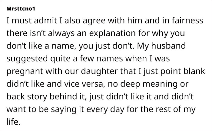 Text about a husband's veto on baby names, including "Ottilie," causing upset for the wife. Text about a husband's veto on baby names, including "Ottilie," causing upset for the wife.