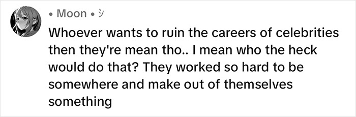 Comment discussing celebrity careers related to the ignore list trend. Comment discussing celebrity careers related to the ignore list trend.