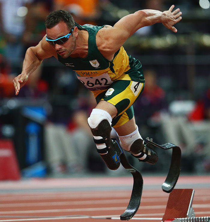 Oscar Pistorius of South Africa competes in the Men's 400m T44 heats on day 9 of the London 2012 Paralympic Games at Olympic Stadium on September 7, 2012 in London, England Oscar Pistorius of South Africa competes in the Men's 400m T44 heats on day 9 of the London 2012 Paralympic Games at Olympic Stadium on September 7, 2012 in London, England