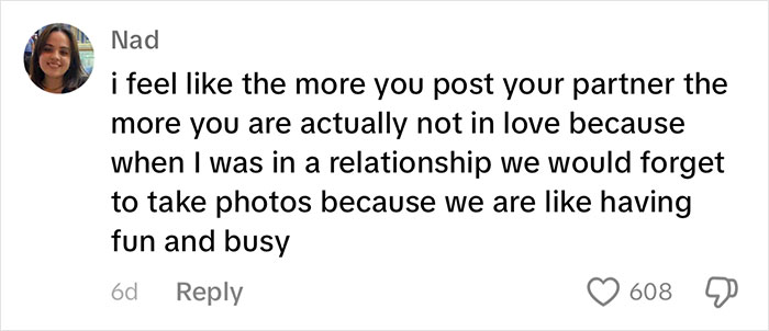 “You're Actually Miserable”: Woman Says Excessively Posting Partner Online Isn’t A Good Sign “You're Actually Miserable”: Woman Says Excessively Posting Partner Online Isn’t A Good Sign